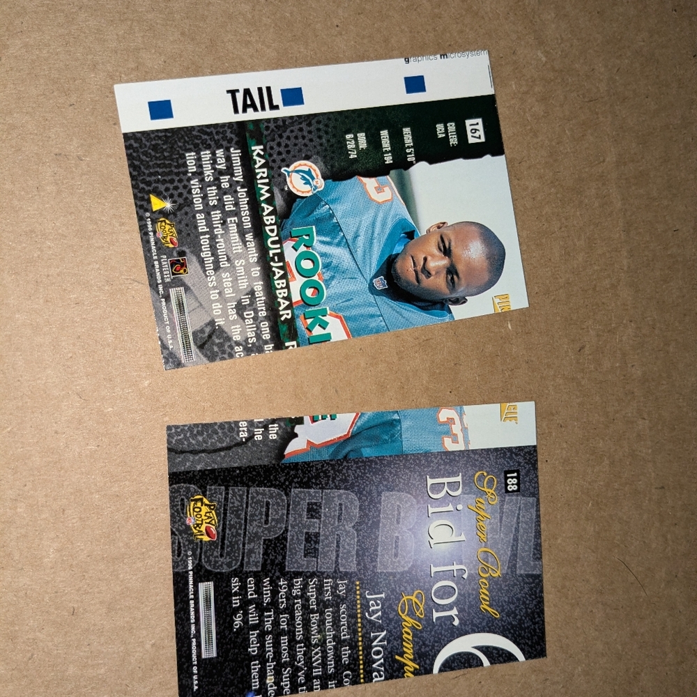 Error Football Trading Card Set - Picture 2 of 5